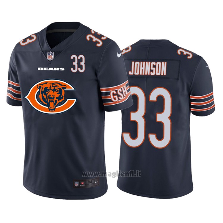 Maglia NFL Limited Chicago Bears Johnson Big Logo Number Blu